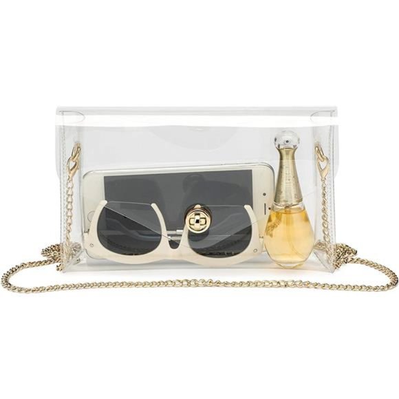 Clear Purse Women Clear Crossbody Bag Cute for Sports Concert Prom Party Present - Picture 1 of 12